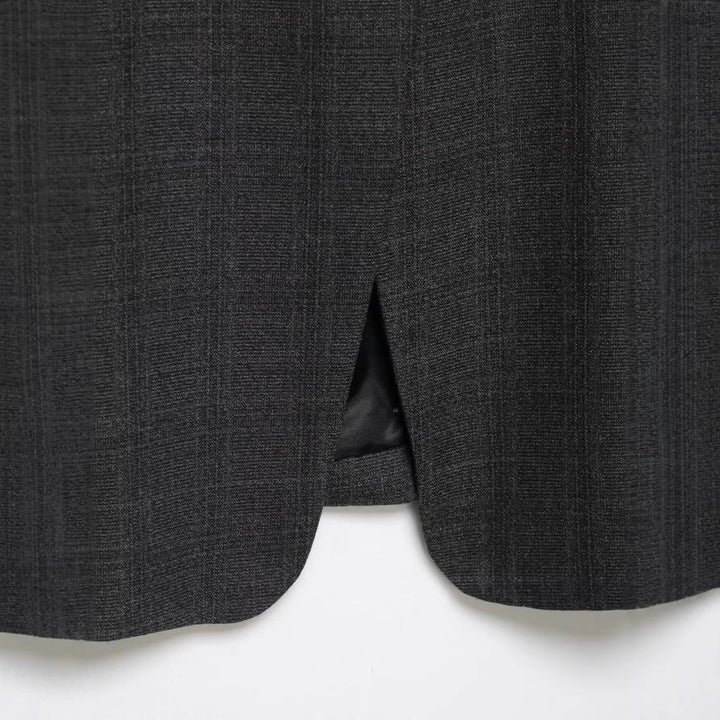 Women Modern Slim Blazer with Asymmetrical Button Placket and Stand Collar Mune Fashion