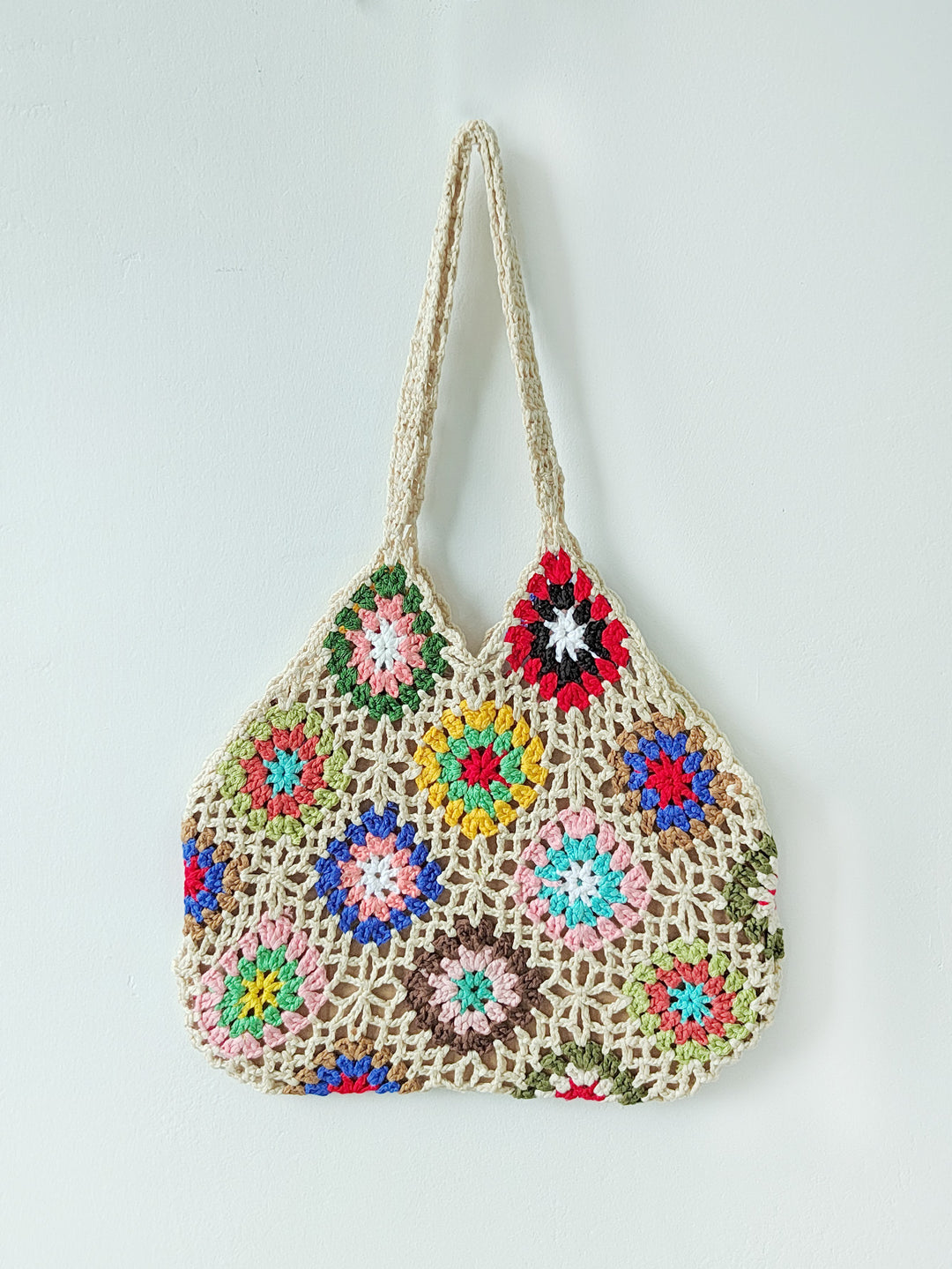 Women Handmade Crochet Shopper Bag Mune Fashion