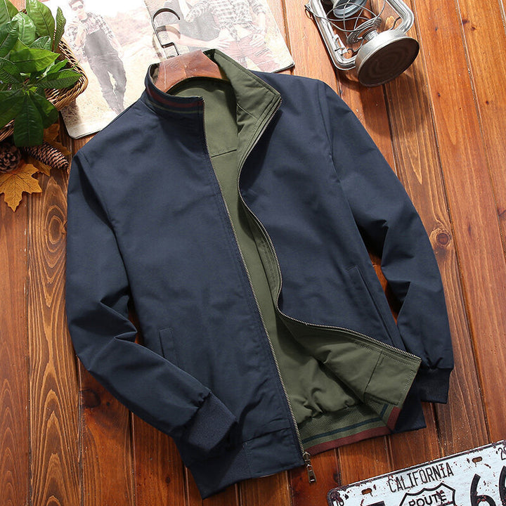 Men's Stylish Transitional Jacket with High Closed Collar Mune Fashion