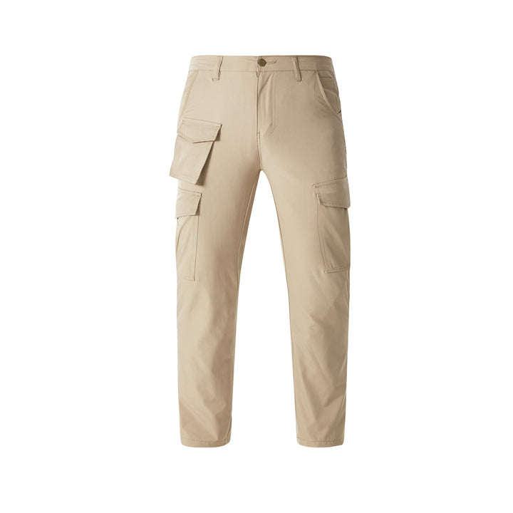 Men's Lightweight Stretch Cargo Pants with Multiple Flap Pockets & Tapered Fit Mune Fashion