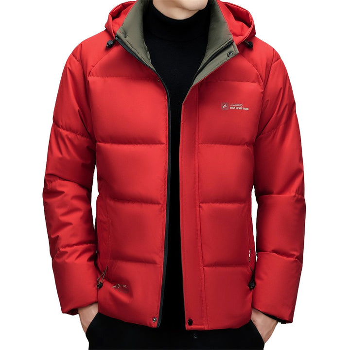 Men's padded stand-up collar jacket with water-repellent surface and zippered pockets Mune Fashion