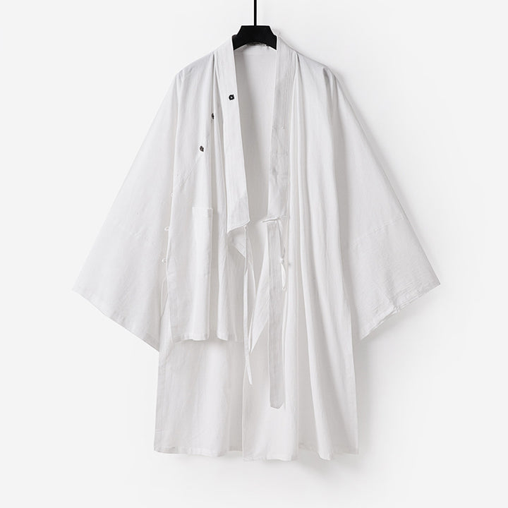Unisex Oversize-Kimono-Coat made of cotton blend with loose fit and tie belt Mune Fashion