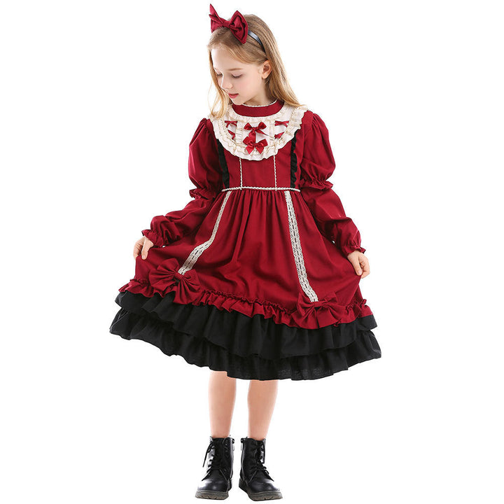 Girls Lolita Dress with Ruffles and Bows Mune Fashion