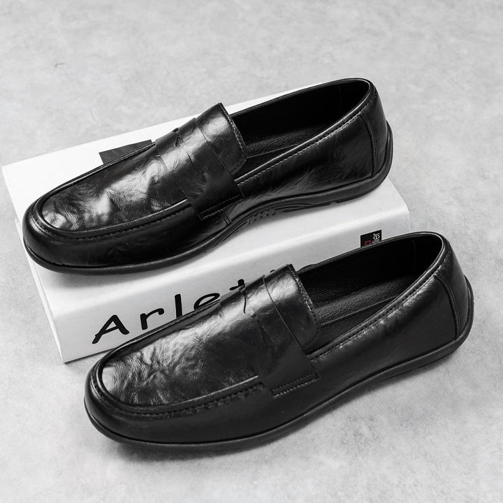 Men's elegant loafers with fine detail stitching Mune Fashion