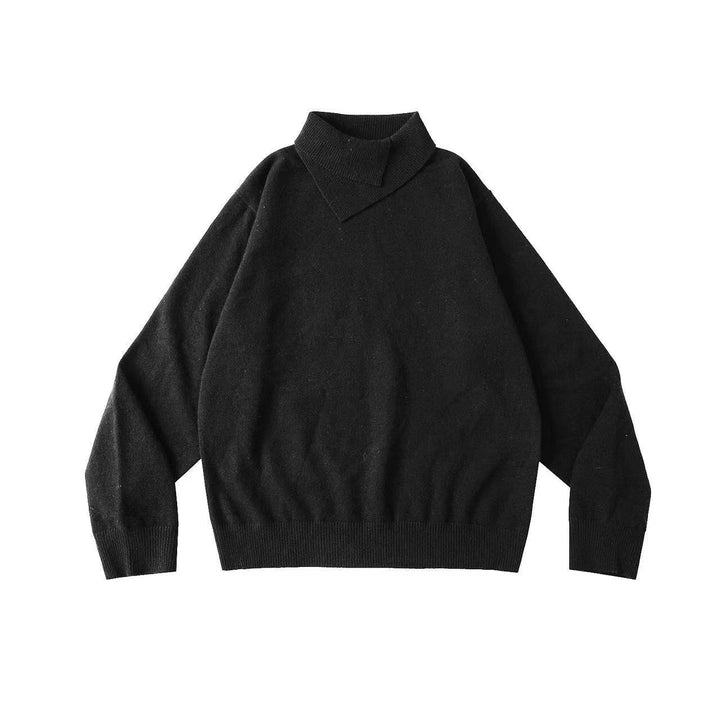 Women's Fashionable Chunky Knit Sweater with High Collar Mune Fashion