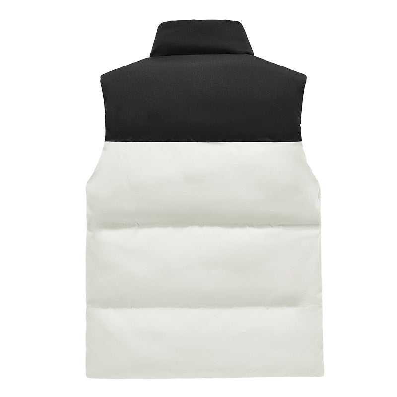 Men's quilted thermo padded vest with high stand-up collar, wind and water-repellent outer shell Mune Fashion