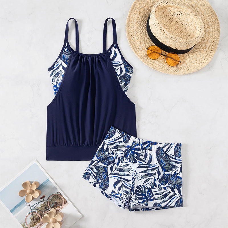 Women's tankini set with floral pattern and comfortable shorts Mune Fashion