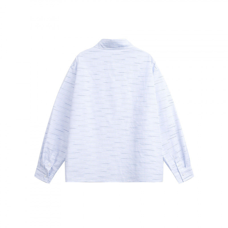 Unisex Loose Overshirt Shirt made of cotton blend with chest pocket and continuous button placket Mune Fashion