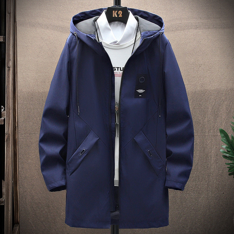 Men's nan urban Midlength Tech Parka with hood, concealed zipper and windproof coating Mune Fashion
