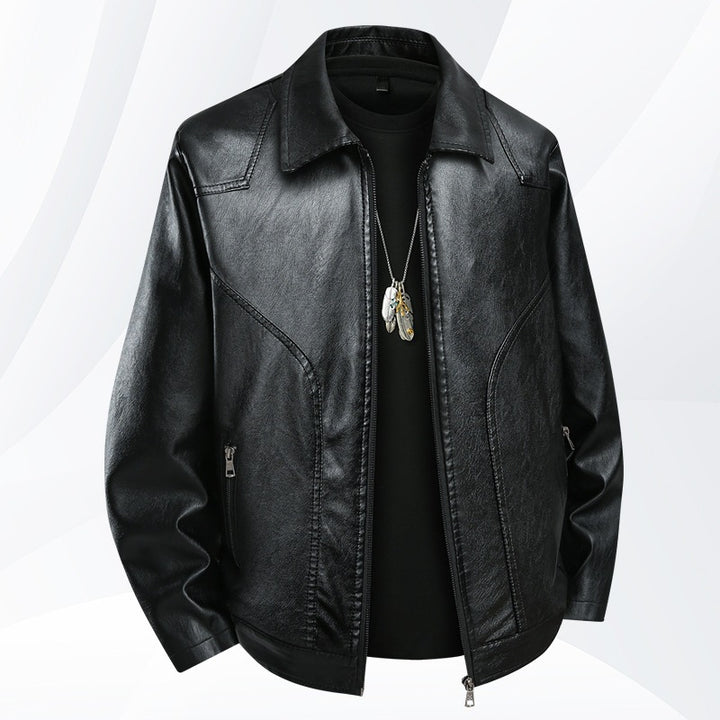 Men's Stylish and Elegant Leather Jacket Mune Fashion