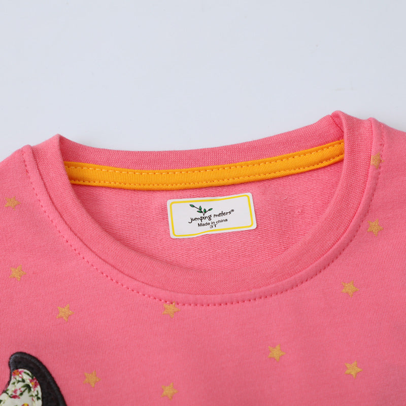 Girl Long Sleeve Dress with Cute Animal Motif Mune Fashion