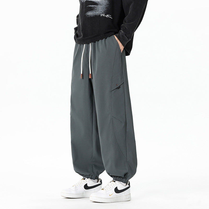 Men's Comfortable Cargo Pants with Wide Legs
