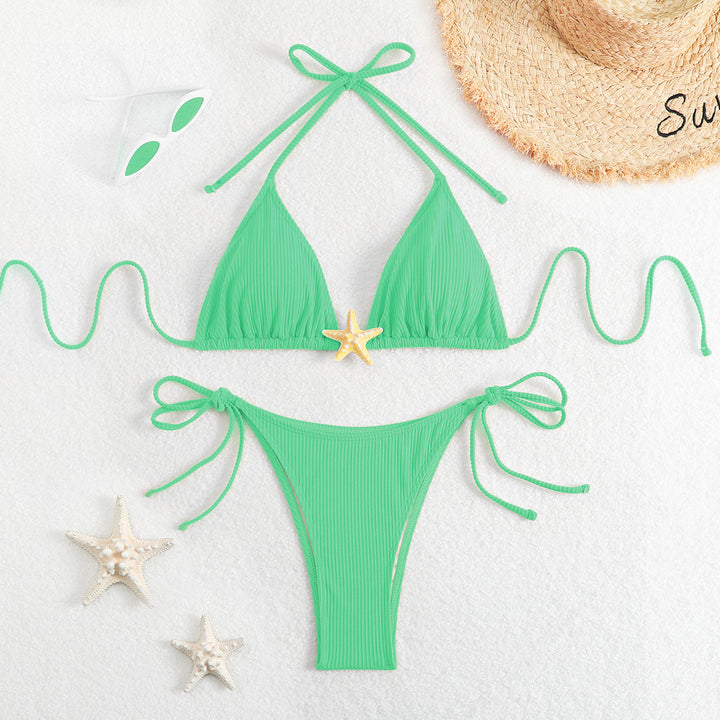 Women's Triangle Bikini with refined ruffles and playful accents Mune Fashion