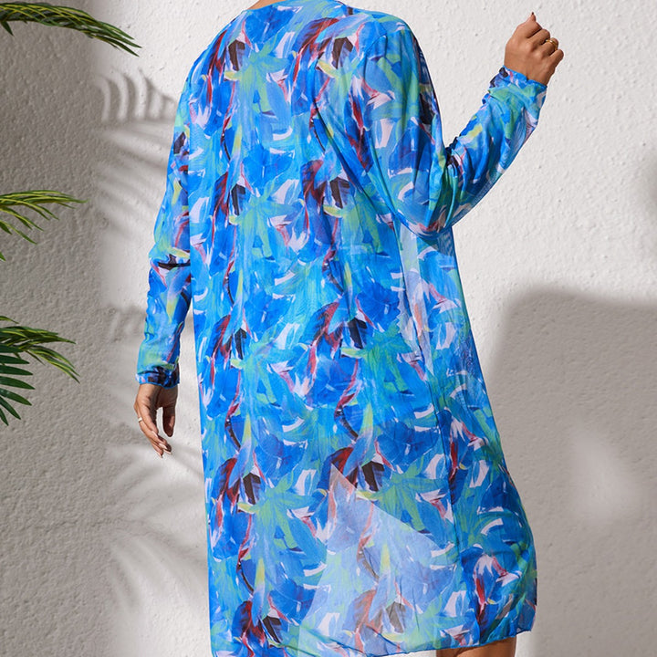 Damen Strandmode Set mit transparentem Kimono und sportlichem Bikini Echo Archiv