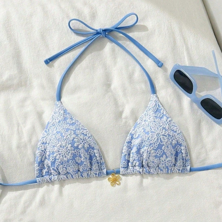 Women Flower-Decorated Bikini Set Mune Fashion