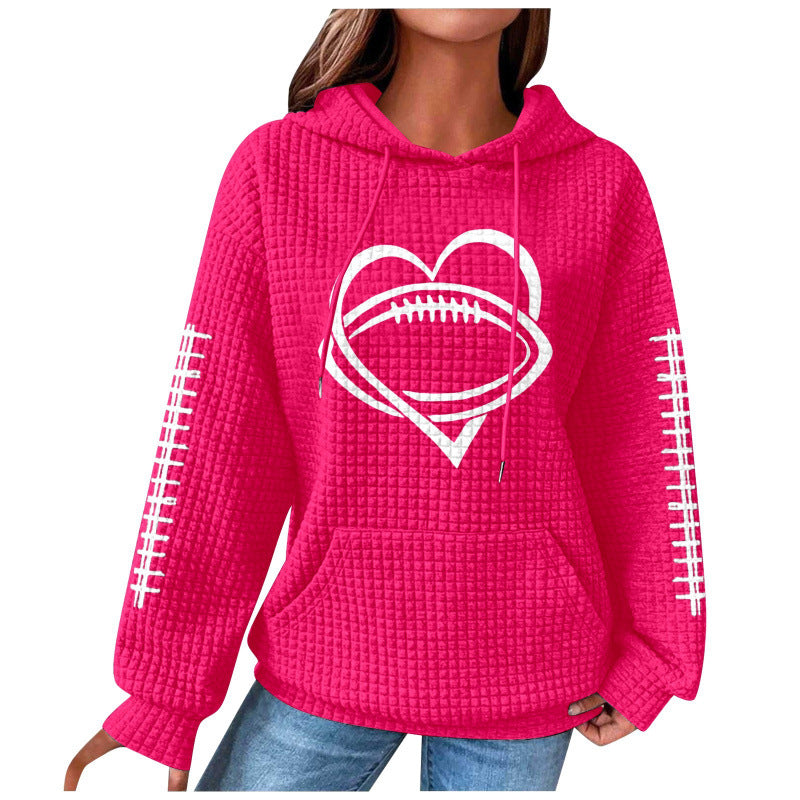 Women Comfortable Hoodie with Heart Design Mune Fashion