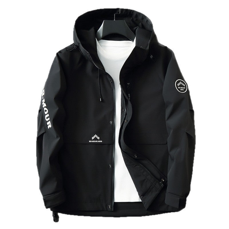 Men's Softshell Parka with Hood, windproof and water-repellent membrane as well as logo applications Mune Fashion