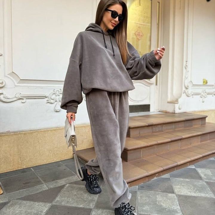 Women's Comfortable Fleece Hoodie and Jogging Pants Set Mune Fashion