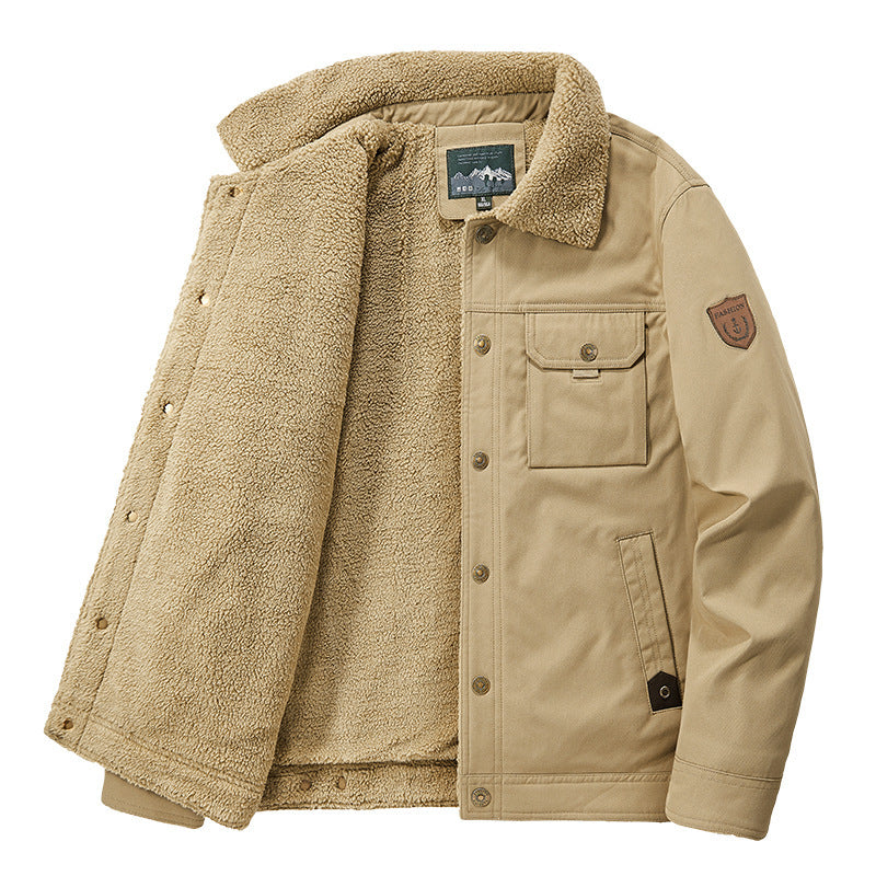 Men's Thermo-Canvas Jacket with Full Teddy Lining and Utility Chest Pocket Mune Fashion