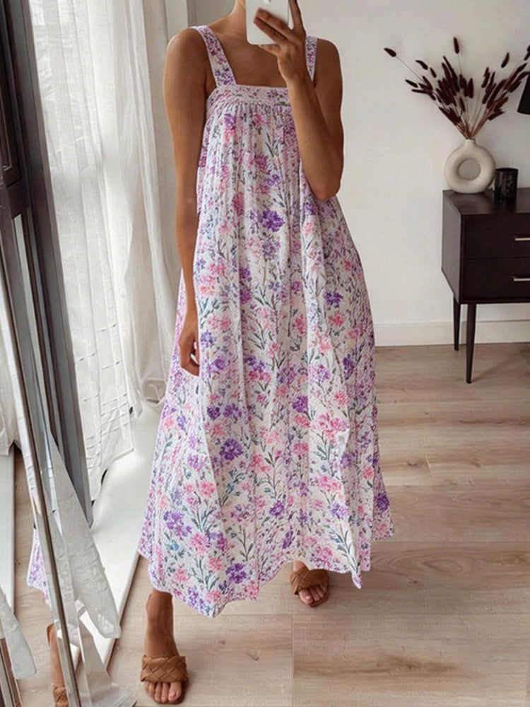 Ladies maxi dress with floral pattern and airy fit Mune Fashion