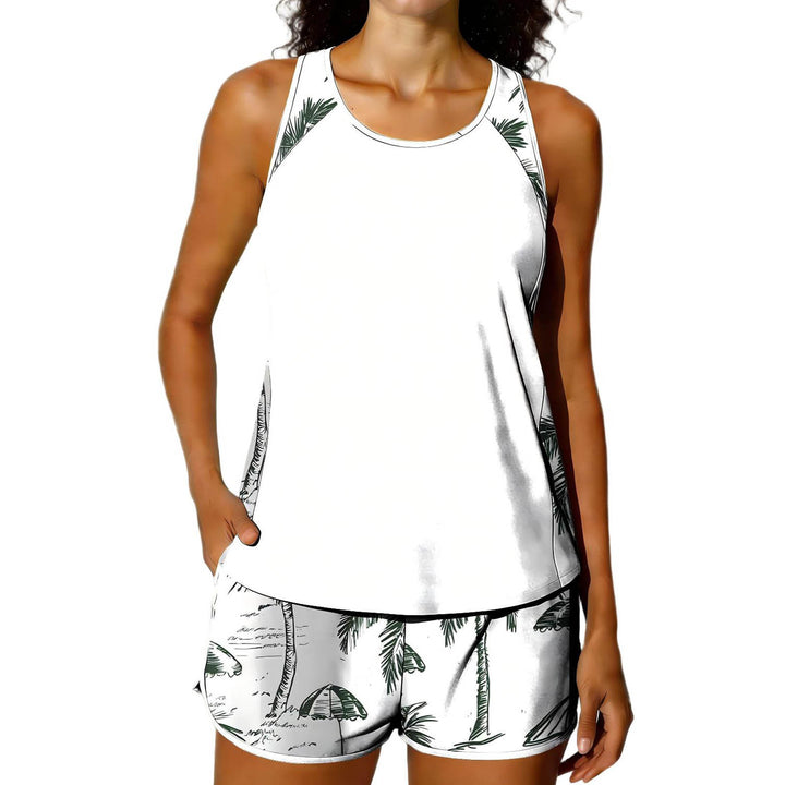 Damen Sportliches Tank-Top mit Shorts Echo Archiv
