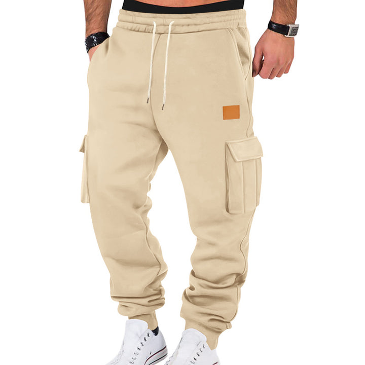 Men's nan urban Cargo Jogger made of soft sweat fabric, elastic waistband, drawstring and appliquéd flap pockets Mune Fashion