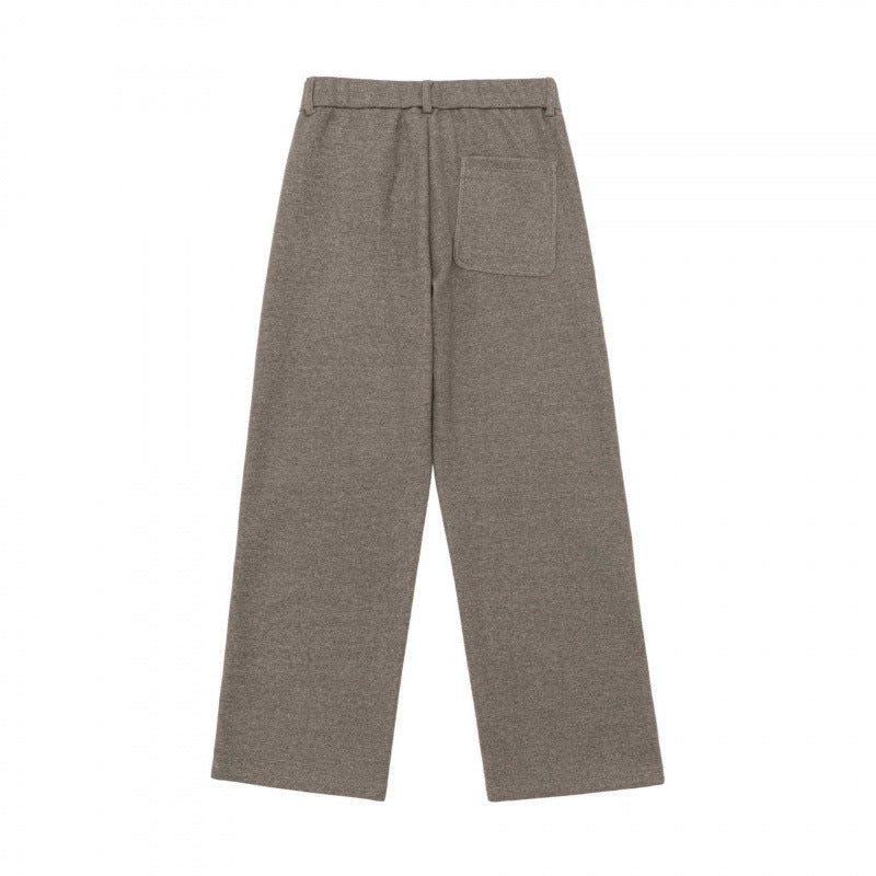 Ladies Wide Pleated Trousers with High Waist and Straight Leg Mune Fashion