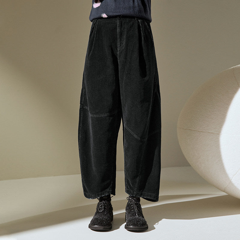 Women Comfortable and Stylish Corduroy Harem Pants Mune Fashion