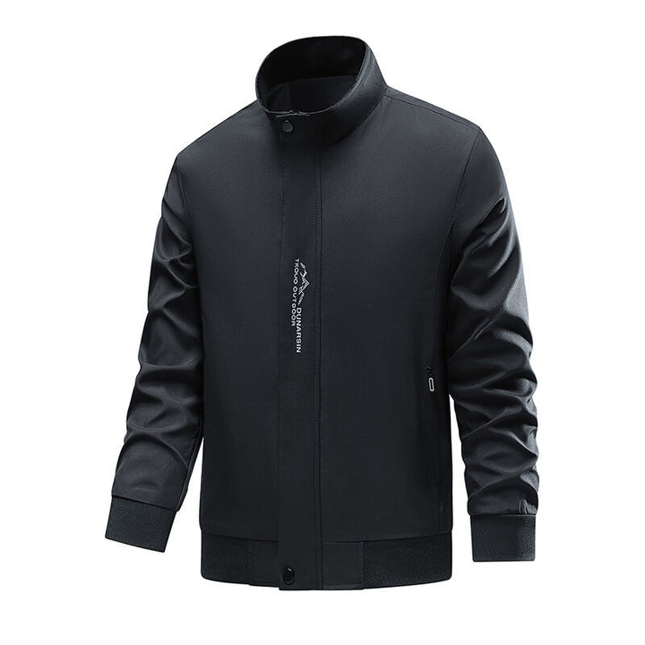 Men's sporty transitional jacket with high closing collar and side zip pockets Mune Fashion