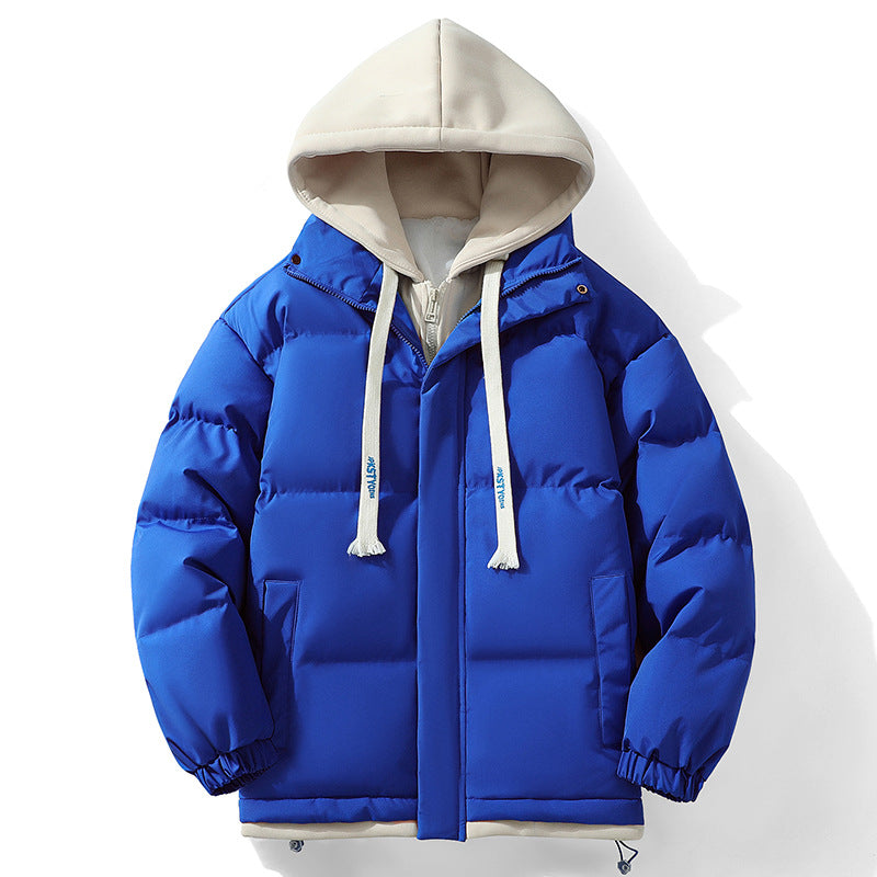 Unisex Padded Hooded Quilted Jacket with Double-Layer Hood and Elastic Cuffs Mune Fashion