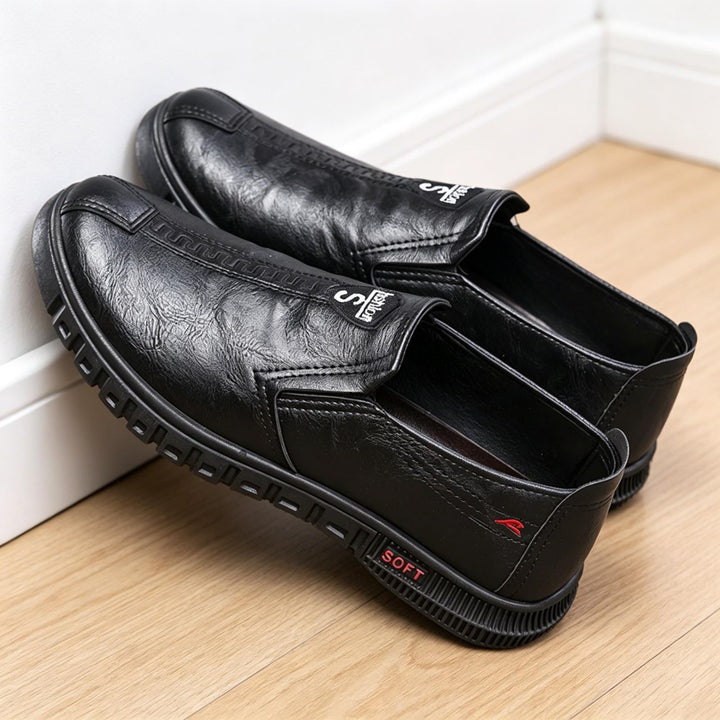 Men's Comfortable Slip-On Leather Shoes Mune Fashion