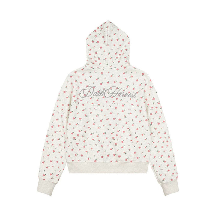 Women's hooded sweatshirt jacket with full-length zipper, decorative cord eyelet detailing and military detail Mune Fashion