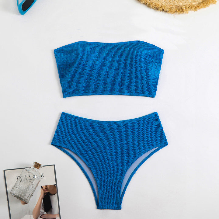 Women's bandeau bikini set made of textured material Mune Fashion