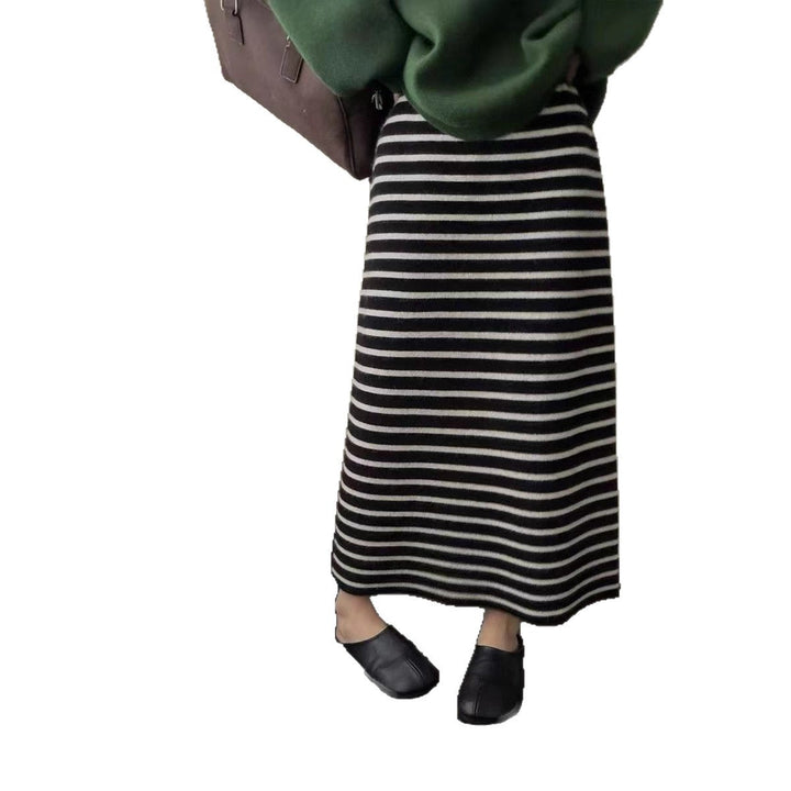 Women's Long Striped Jersey Dress Mune Fashion
