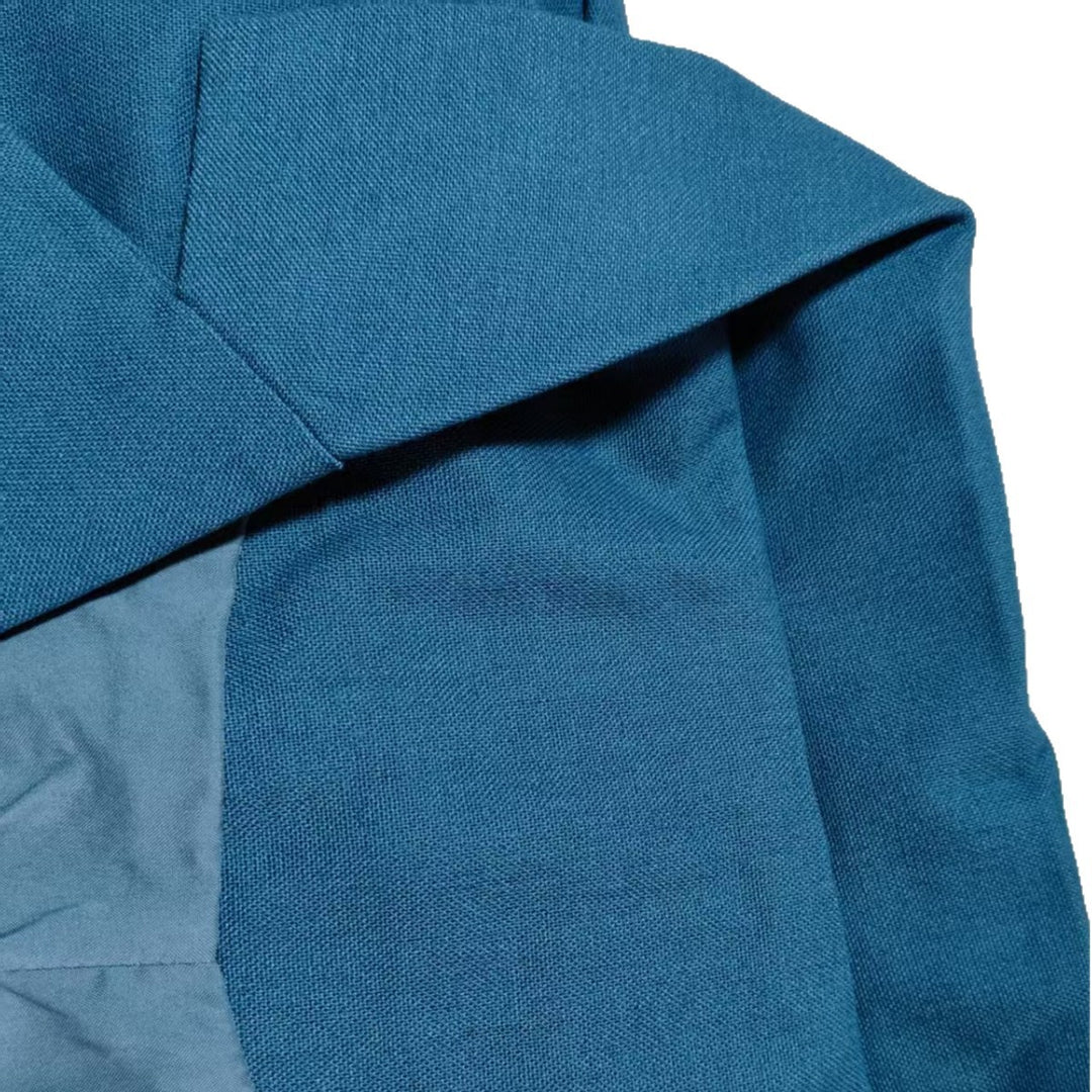 Women's Lightweight Linen Blazer with Loose Fit and Patch Pockets Drune