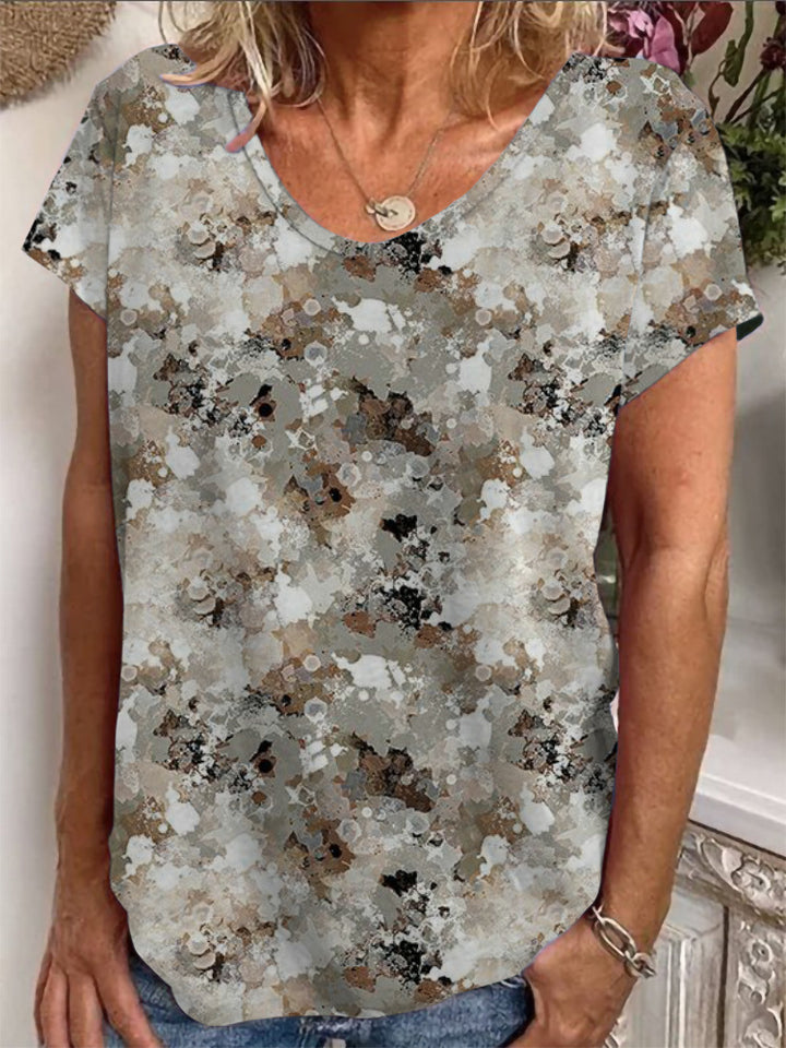 Ladies Loose Blouse with Colorful Paisley Pattern Mune Fashion