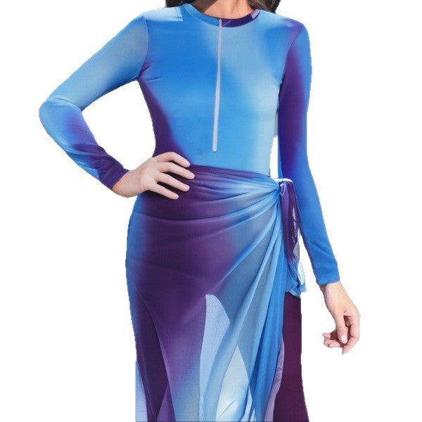 Women's Fashionable UV Protection Surf Suit with Wrap Detail Mune Fashion
