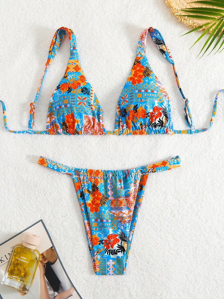 Women Triangle Bikini with sophisticated Animal Print Mune Fashion