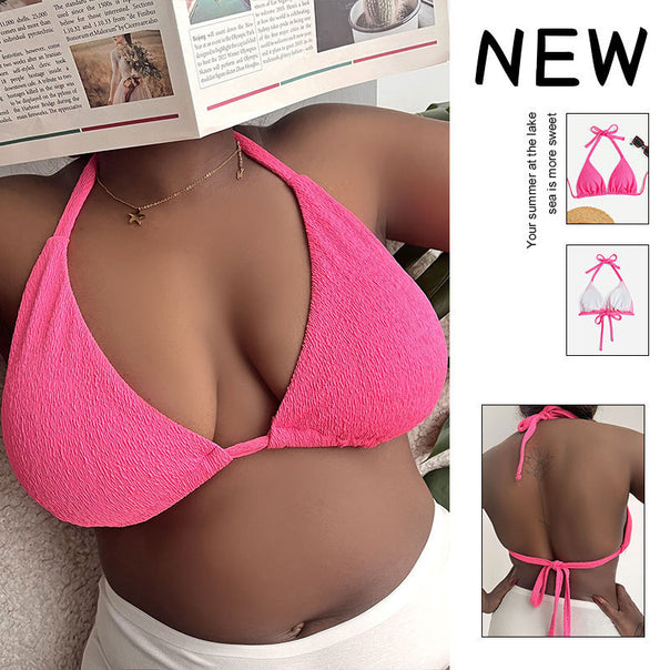 Women's triangle bikini top with textured surface Mune Fashion