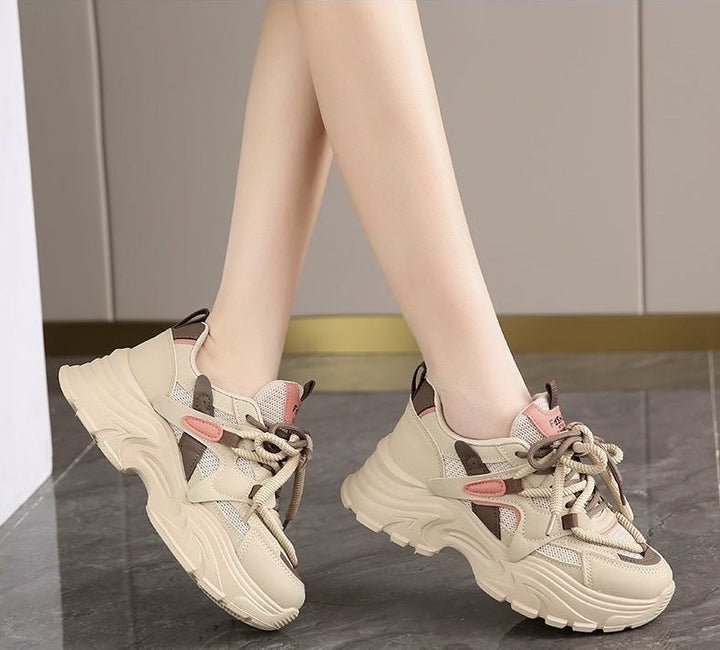 Women Chunky Sneakers with breathable mesh inserts and comfortable cushioning Mune Fashion