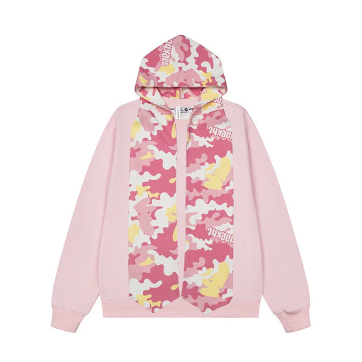 Women's hoodie sweatshirt with extra-long scarf look and front zip Mune Fashion