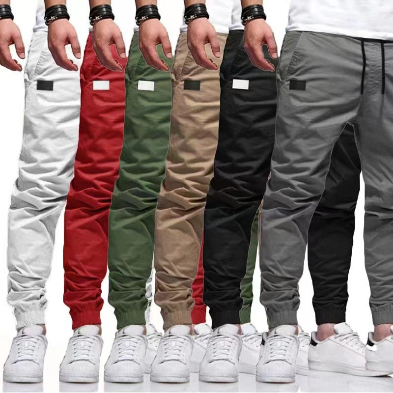 Men's Slim-Tapered Jogging Pants with Drawstring, Side Pockets and Ribbed Ankle Cuffs Mune Fashion