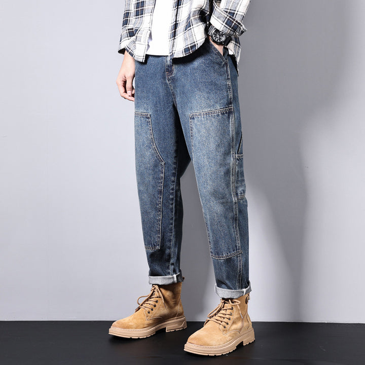 Men's Comfortable Vintage Cargo Jeans Mune Fashion