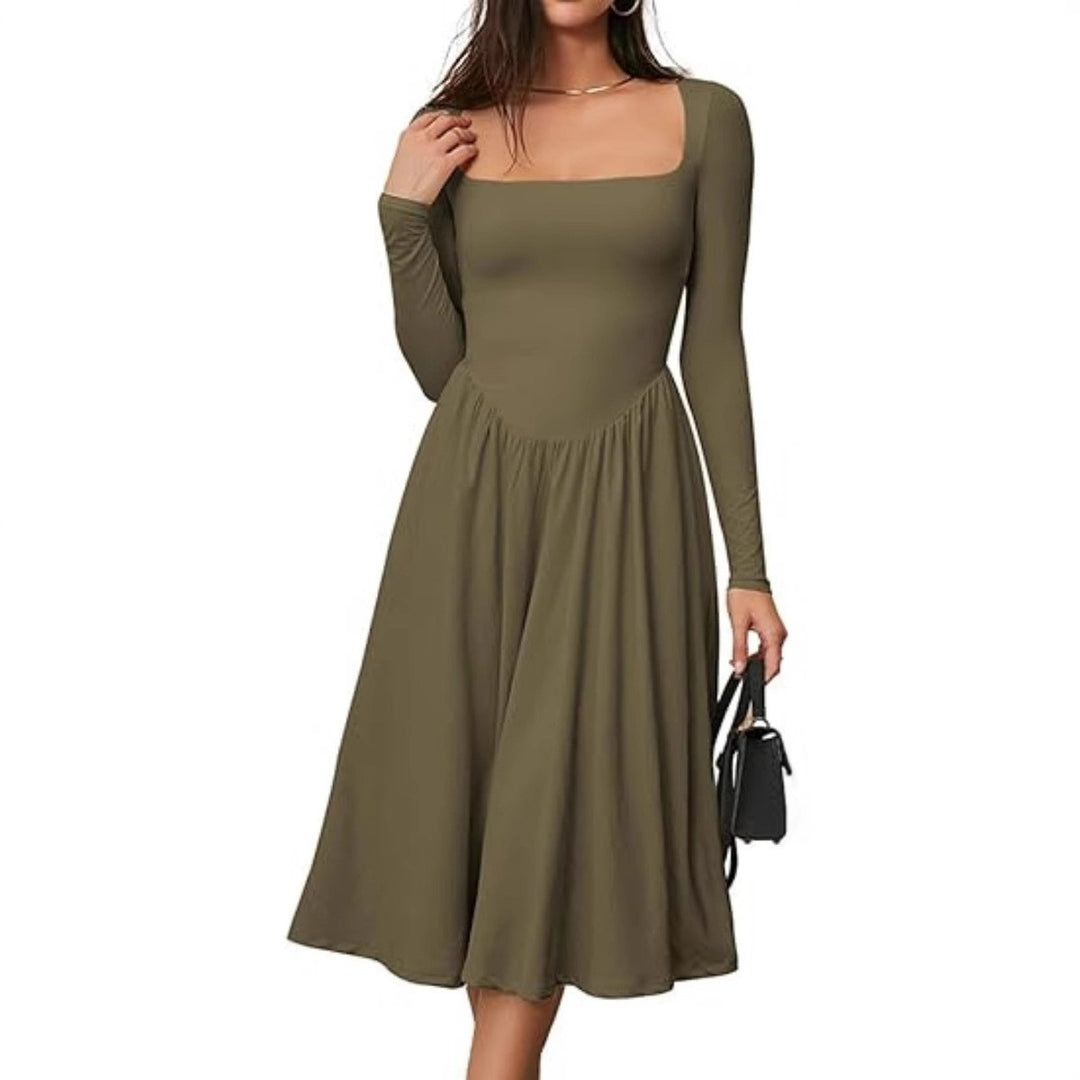 Women's Elegant Long Sleeve Summer Dress Mune Fashion