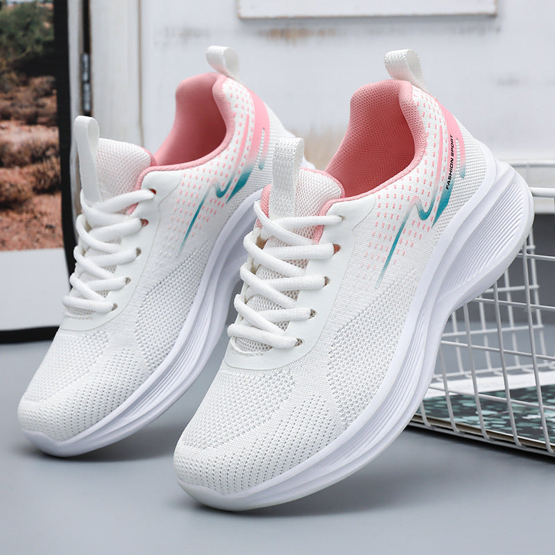 Women's lightweight breathable knitted running sneakers with memory foam insole and cushioning EVA platform sole Mune Fashion