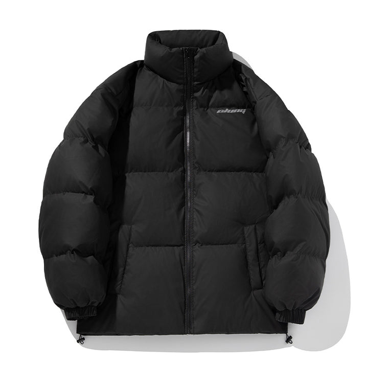 Unisex Classic cut quilted down look jacket with high stand-up collar and drawstring hem Mune Fashion