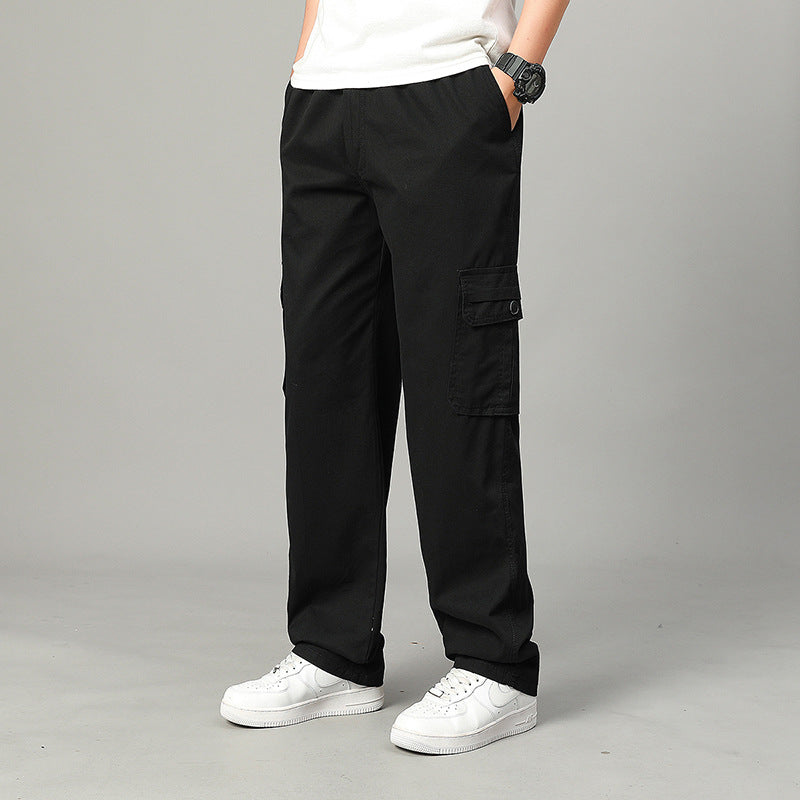 Men's  relaxed cargo pants with multi-pocket utility design and elastic waist Mune Fashion
