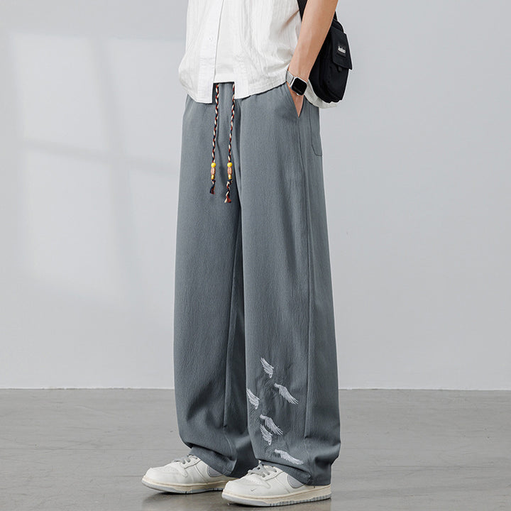 Men's Relaxed Pleated Trousers with Adjustable Waist Mune Fashion