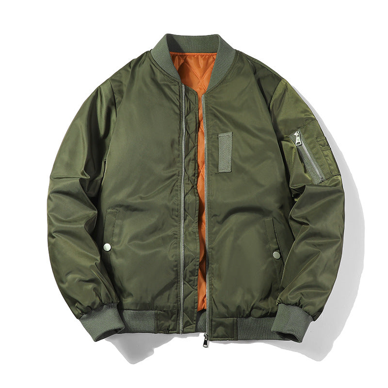 Men's bomber jacket in pilot jacket style made of nylon with padded interior lining and arm pocket Mune Fashion