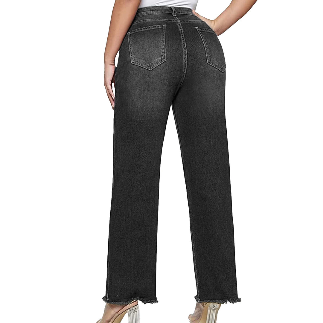 Women Nan wide ankle-length jeans with high waistband and raw hem Mune Fashion